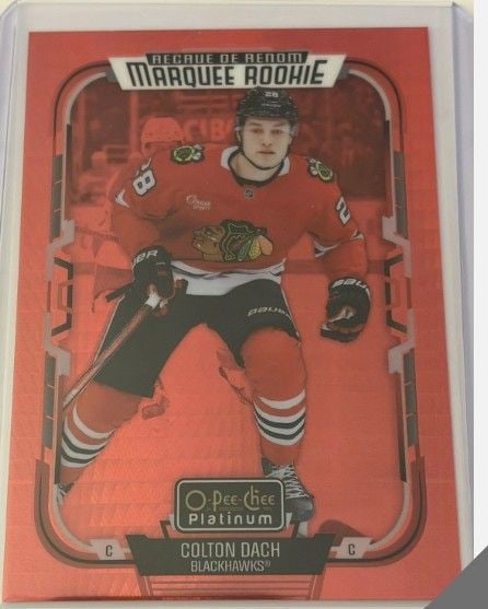O-Pee-Chee Platinum · Marquee Rookie · #220 · Colton Dach · Red Prism · /199