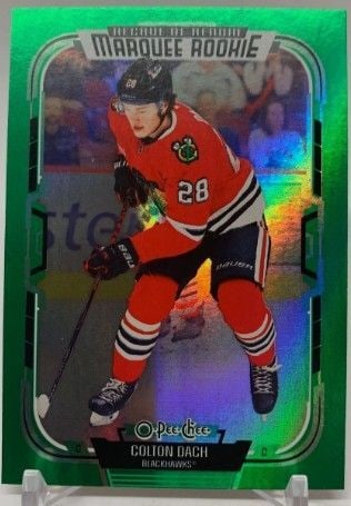 O-Pee-Chee · Marquee Rookie · #562 · Colton Dach · Rainbow Foil Green · /33