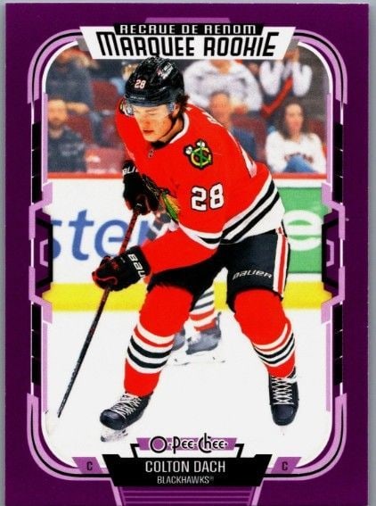 O-Pee-Chee · Marquee Rookie · #562 · Colton Dach · Purple Border · /49