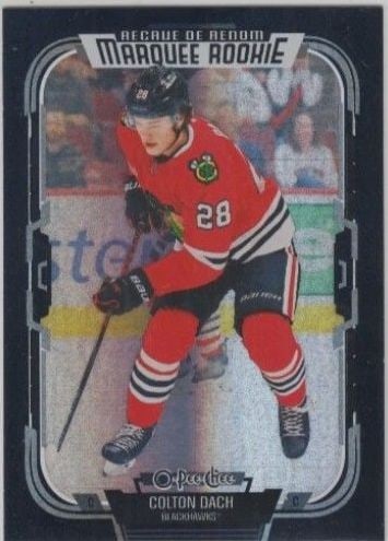 O-Pee-Chee · Marquee Rookie · #562 · Colton Dach · Rainbow Foil Black · /100